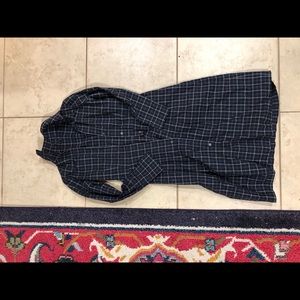 Plaid button up dress